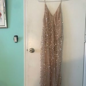 Gold sparkle, maxi dress